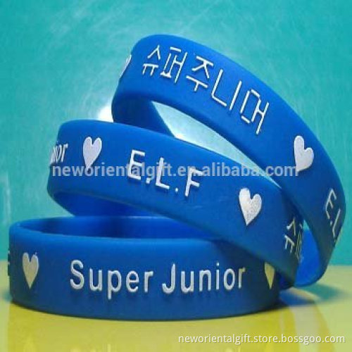 Embossed Printed Silicone Wristbands High Relief Silicone Wristbands